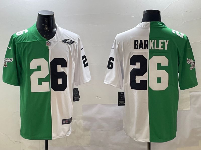 Men Philadelphia Eagles #26 Barkley White Green 2025 Nike Vapor Limited NFL Jersey style 9->philadelphia eagles->NFL Jersey